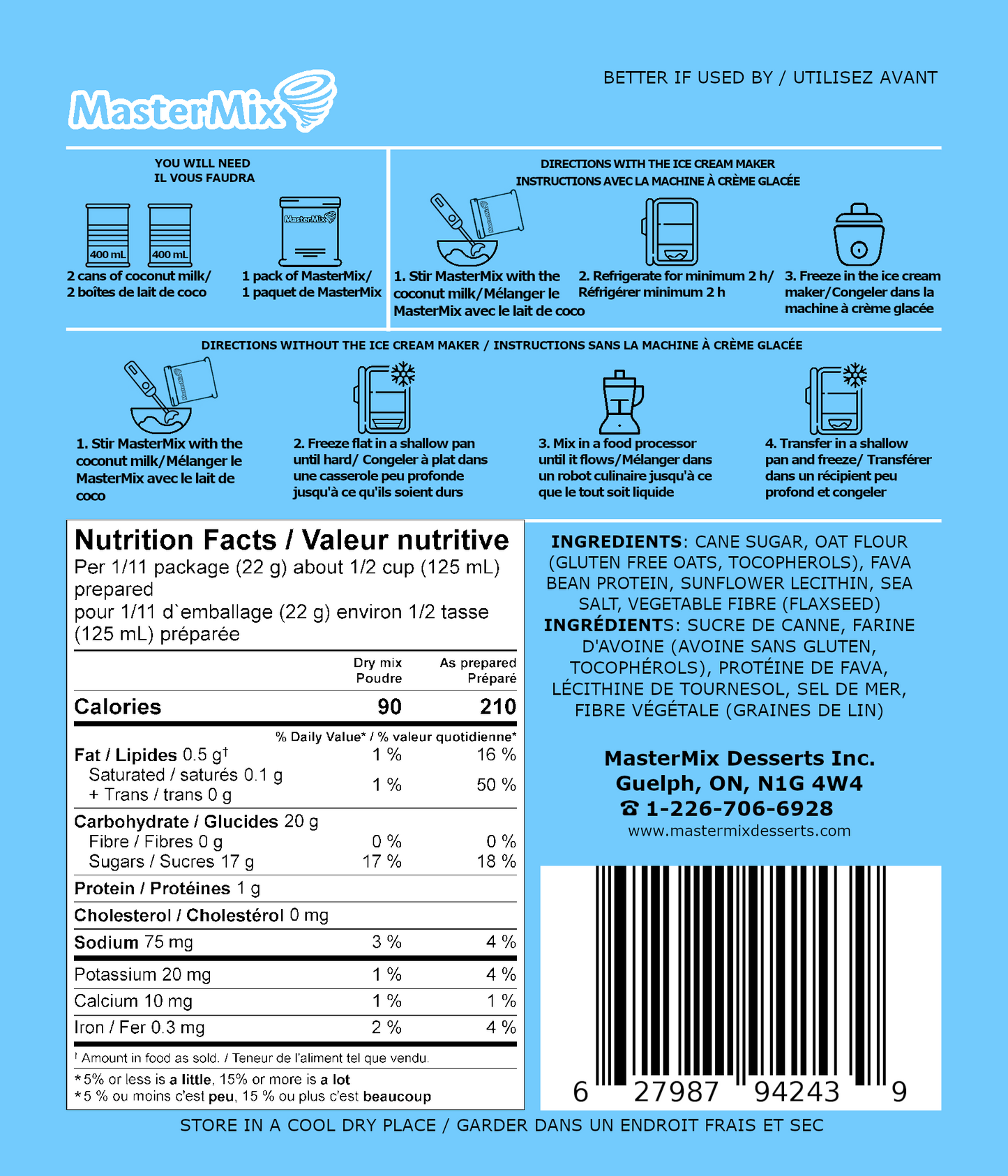Original Frozen Dessert Mix, 257 g