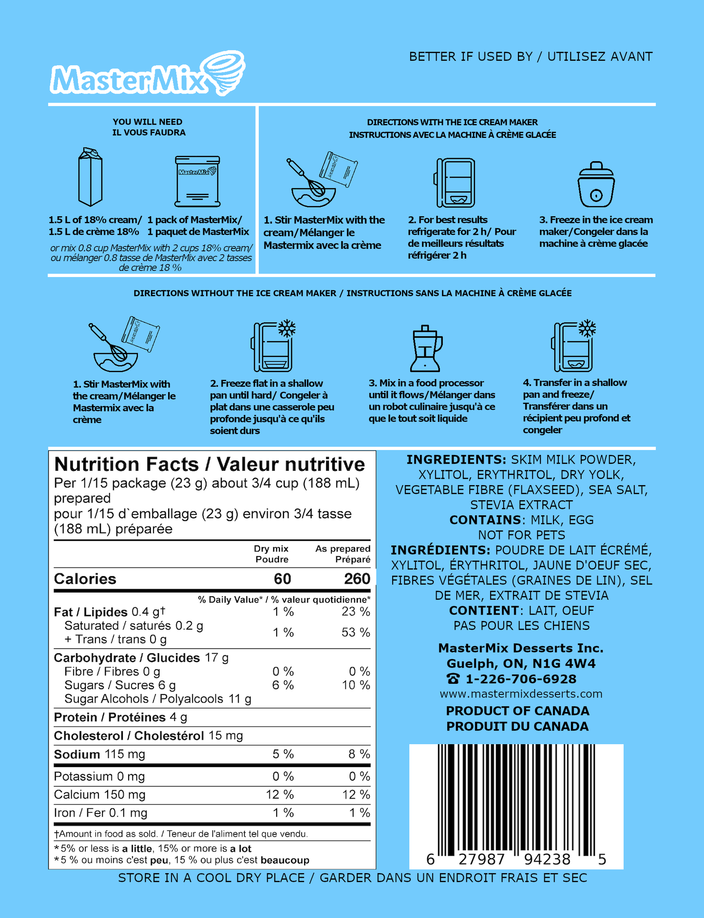 Original Ice Cream Mix – No Added Sugar (351g)